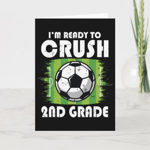 Zurück zur Schule Erster Tag der 2. Klasse Fußball Karte