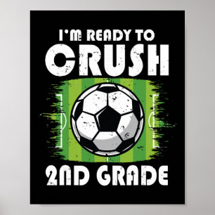 Zurück zur Schule Erster Tag der 2. Klasse Fußball Poster
