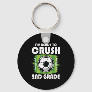 Zurück zur Schule Erster Tag der 2. Klasse Fußball Schlüsselanhänger