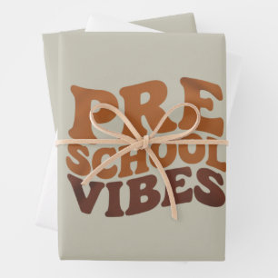 Zurück zur Schule Erster Tag der Vorschulzeit Groo Geschenkpapier Set