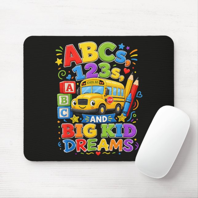 Zurück zur Schule Erster Tag Große Kinderträume Mousepad (Mit Mouse)