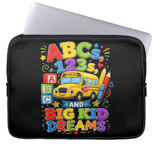 Zurück zur Schule Erster Tag Große Kindheitsträume Laptopschutzhülle
