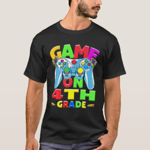 Zurück zur Schule Erster Tag Spiel auf 4th Grade V T-Shirt