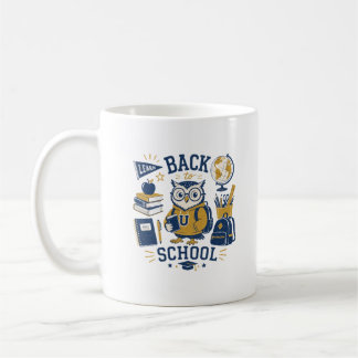 Zurück zur Schule Eule Vintage Ästhetik Kaffeetasse
