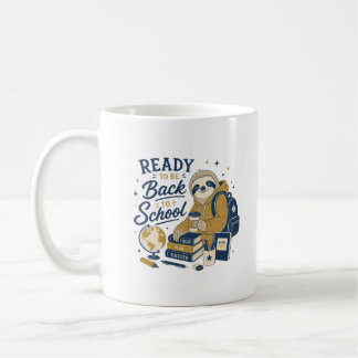 Zurück zur Schule Faultier Vintage-Ästhetik Kaffeetasse