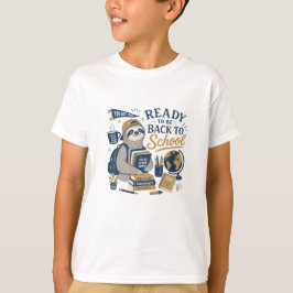 Zurück zur Schule Faultier Vintage-Ästhetik T-Shirt