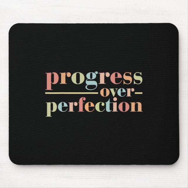 Zurück zur Schule Fortschritt über Perfektion Vint Mousepad (Vorne)