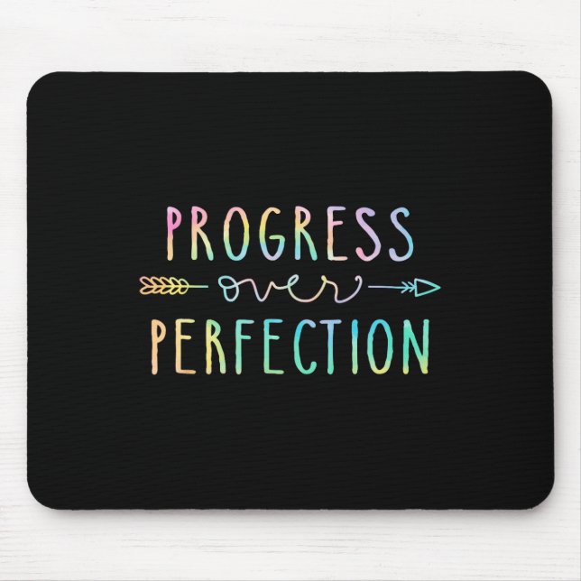 Zurück zur Schule - Fortschritt über Perfektionier Mousepad (Vorne)