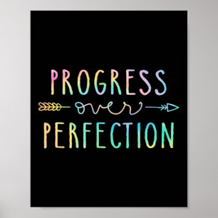 Zurück zur Schule - Fortschritt über Perfektionier Poster