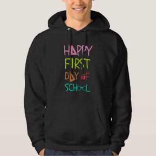 Zurück zur Schule Froher erster Schultag Junge Hoodie