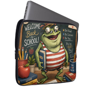 Zurück zur Schule Frosch PNG, Lehrer Klassenzimmer Laptopschutzhülle
