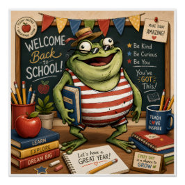 Zurück zur Schule Frosch PNG, Lehrer Klassenzimmer Poster