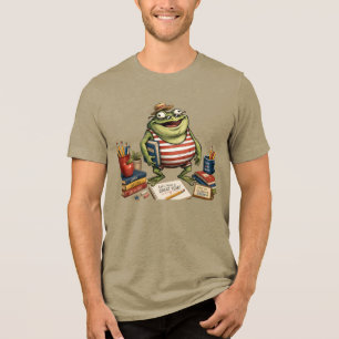 Zurück zur Schule Frosch PNG, Lehrer Klassenzimmer Tri-Blend Shirt