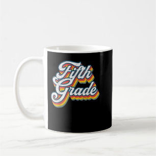 Zurück zur Schule Fünfte Klasse 5. Klasse Vintage Kaffeetasse