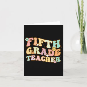 Zurück zur Schule Fünfte Klasse Lehrer farbige Kin Karte