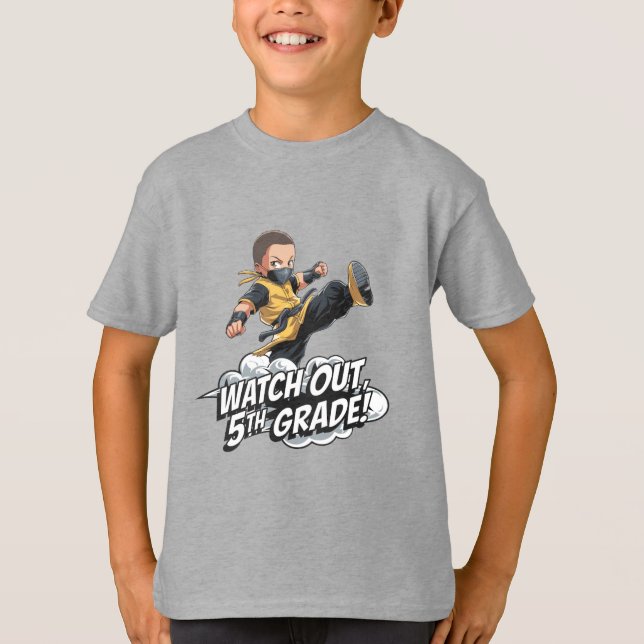 Zurück zur Schule, fünfte Klasse T - Shirt (Vorderseite)