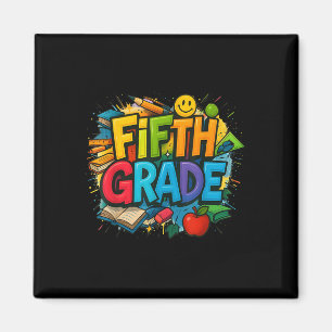 Zurück zur Schule Fünfte Klasse Team glücklich ers Magnet