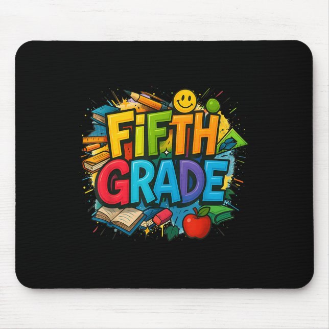 Zurück zur Schule Fünfte Klasse Team glücklich ers Mousepad (Vorne)