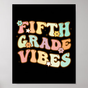 Zurück zur Schule Fünfte Klasse Vibes Studentenleh Poster