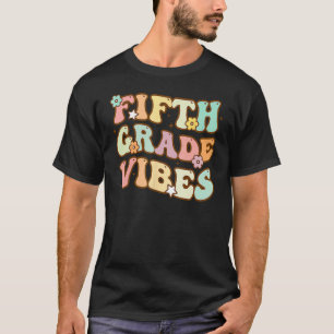 Zurück zur Schule Fünfte Klasse Vibes Studentenleh T-Shirt