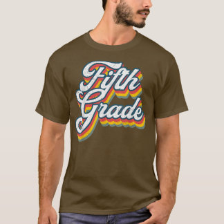Zurück zur Schule Fünfte Klasse Vintager Retro T-Shirt