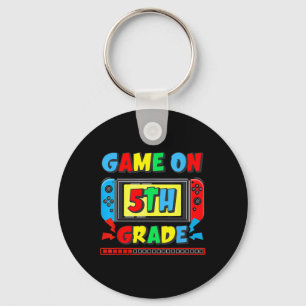 Zurück zur Schule Game On 5. Klasse Lustiger Gamer Schlüsselanhänger