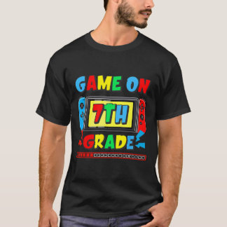 Zurück zur Schule Game On 7. Klasse Lustiger Gamer T-Shirt