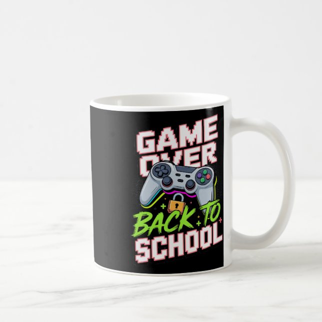 Zurück zur Schule Gamer Controller Cool Lustiger V Kaffeetasse (Rechts)