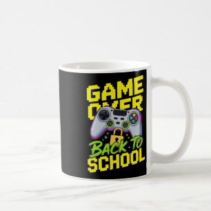 Zurück zur Schule Gamer Controller Lustiger Spruch Kaffeetasse