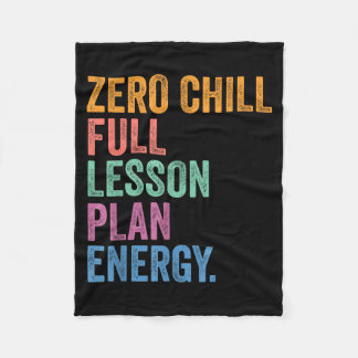 Zurück zur Schule Gen Z Lehrer Zero Chill Unterric Fleecedecke