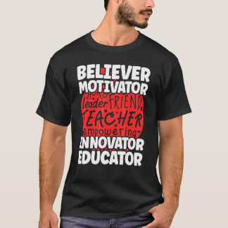 Zurück zur Schule Gläubiger Motivator Innovator Bi T-Shirt