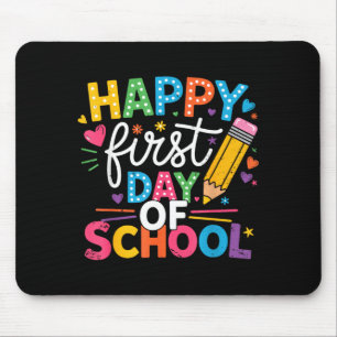 Zurück zur Schule glücklicher erster Schultag Lehr Mousepad
