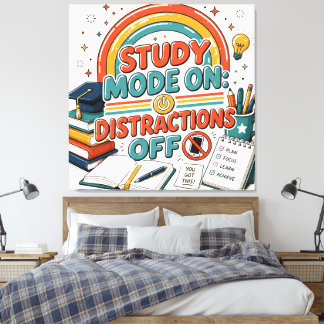 Zurück zur Schule Grafik College-Studien-Geschenk, Leinwanddruck