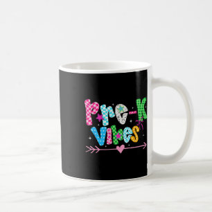 Zurück zur Schule Groovy Lehrer Pre-k Vibes Smile Kaffeetasse