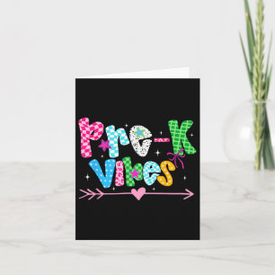 Zurück zur Schule Groovy Lehrer Pre-k Vibes Smile Karte