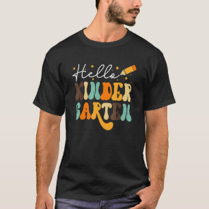 Zurück zur Schule Hallo Kindergarten Erster Schult T-Shirt