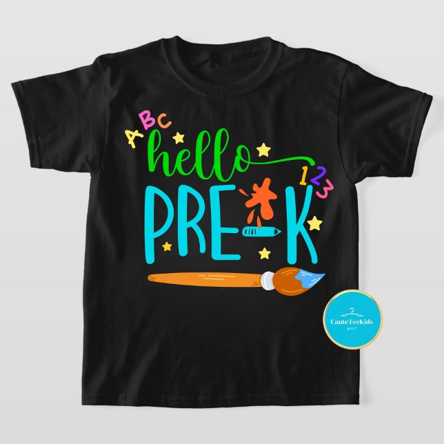 Zurück zur Schule Hallo Pre-K T - Shirt (Von Creator hochgeladen)