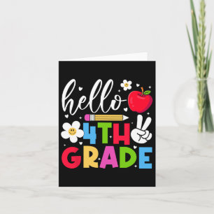 Zurück zur Schule - Hallo Vierter Klasse Team 4. K Karte