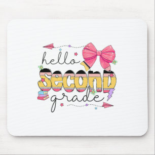 Zurück zur Schule Hallo Zweite Klasse Lehrer Coque Mousepad