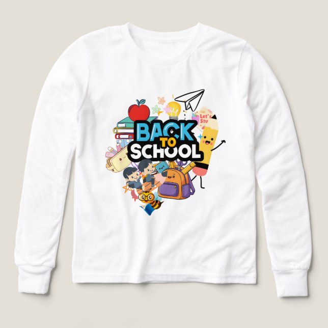 Zurück zur Schule Herzförmige Schulmaterialien Col (Design Vorderseite)