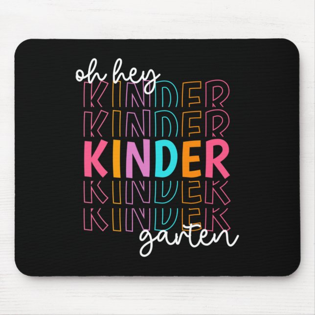 Zurück zur Schule Hey Kindergarten Lehrerinnen Mousepad (Vorne)
