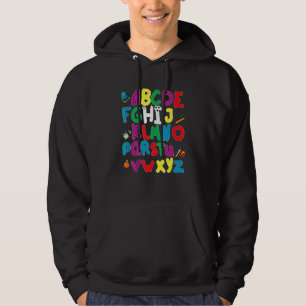 Zurück zur Schule Hi Alphabet Pre K Kindergarten L Hoodie