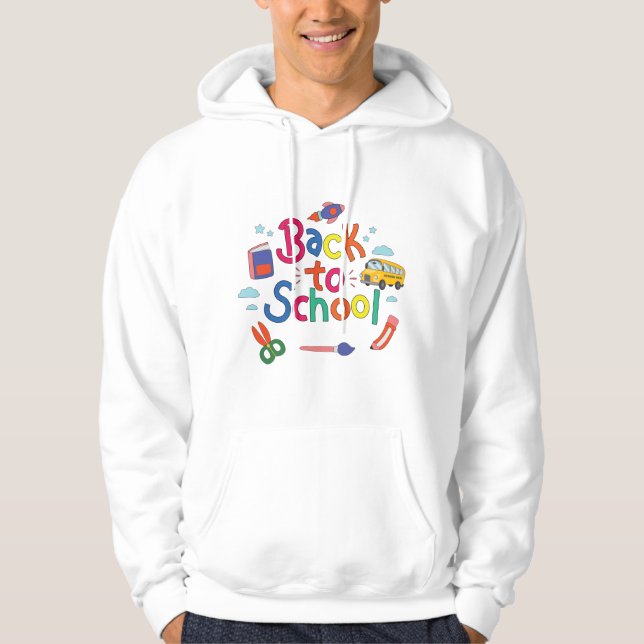 Zurück zur Schule Hoodie (Vorderseite)