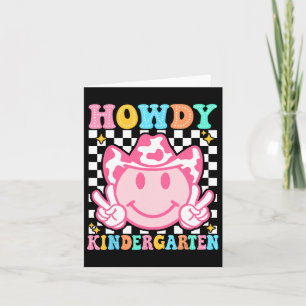 Zurück zur Schule Howdy Kindergarten Niedlich Cowb Karte