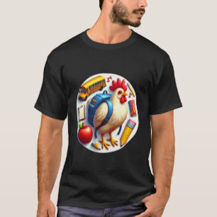 Zurück zur Schule Hühnerbesitzer Jungen Mädchen St T-Shirt