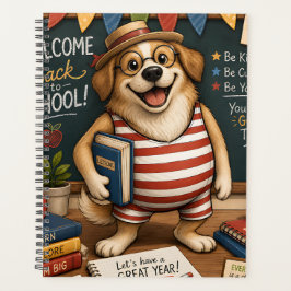 Zurück zur Schule Hund PNG, Süßes Lehrer-Hund-Desi Planer