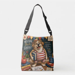 Zurück zur Schule Hund PNG, Süßes Lehrer-Hund-Desi Tragetaschen Mit Langen Trägern