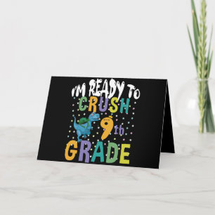 Zurück zur Schule Ich bin bereit, den 9. Grad Dino Karte