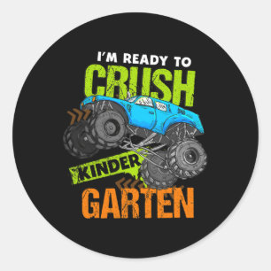Zurück zur Schule Ich bin bereit, den Kindergarten Runder Aufkleber