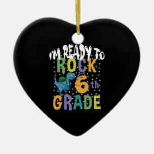 Zurück zur Schule Ich bin bereit, die 6. Klasse zu Keramik Ornament